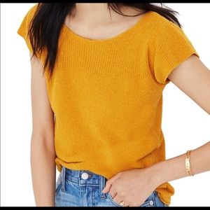 Madewell- Marin Hayfield knit cap sleeve- Size M